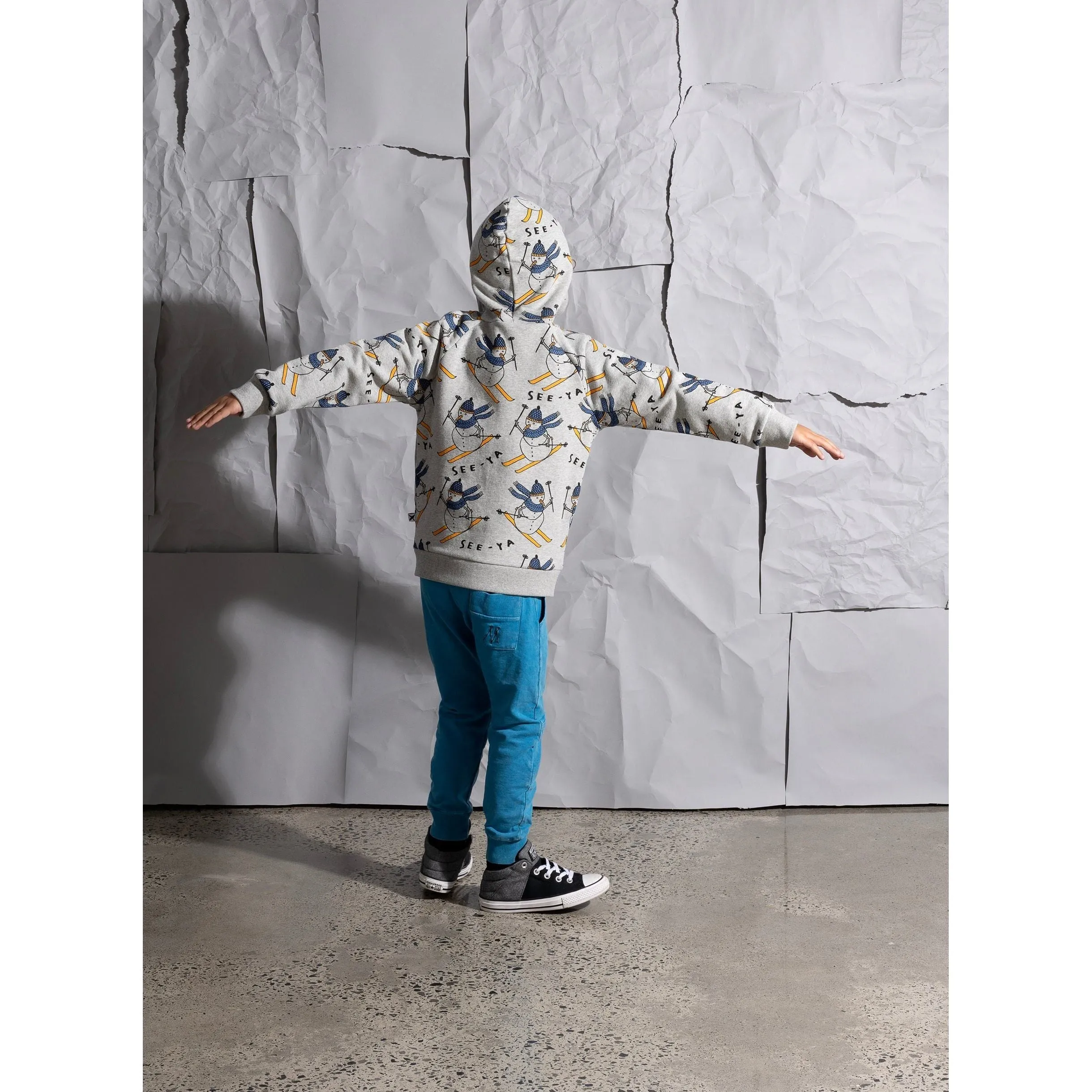 Speedy Snowman Furry Zip Up - Grey Marle