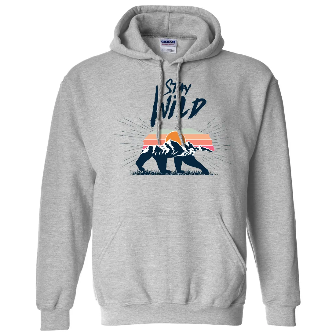 Stay Wild Sunset Bear Sweatshirt Hoodie