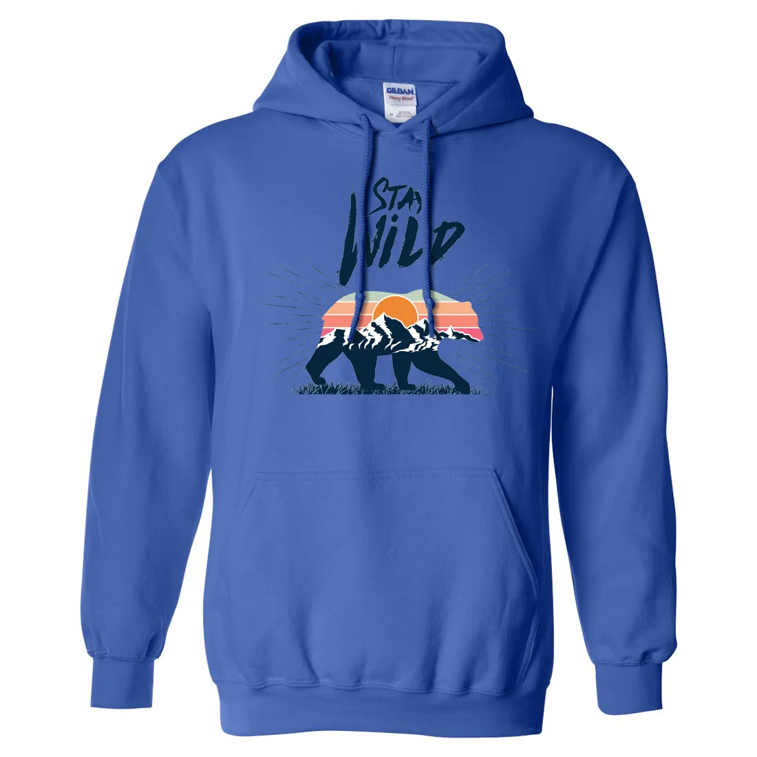 Stay Wild Sunset Bear Sweatshirt Hoodie