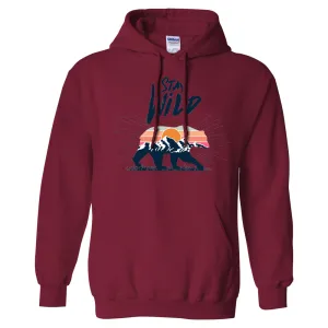 Stay Wild Sunset Bear Sweatshirt Hoodie