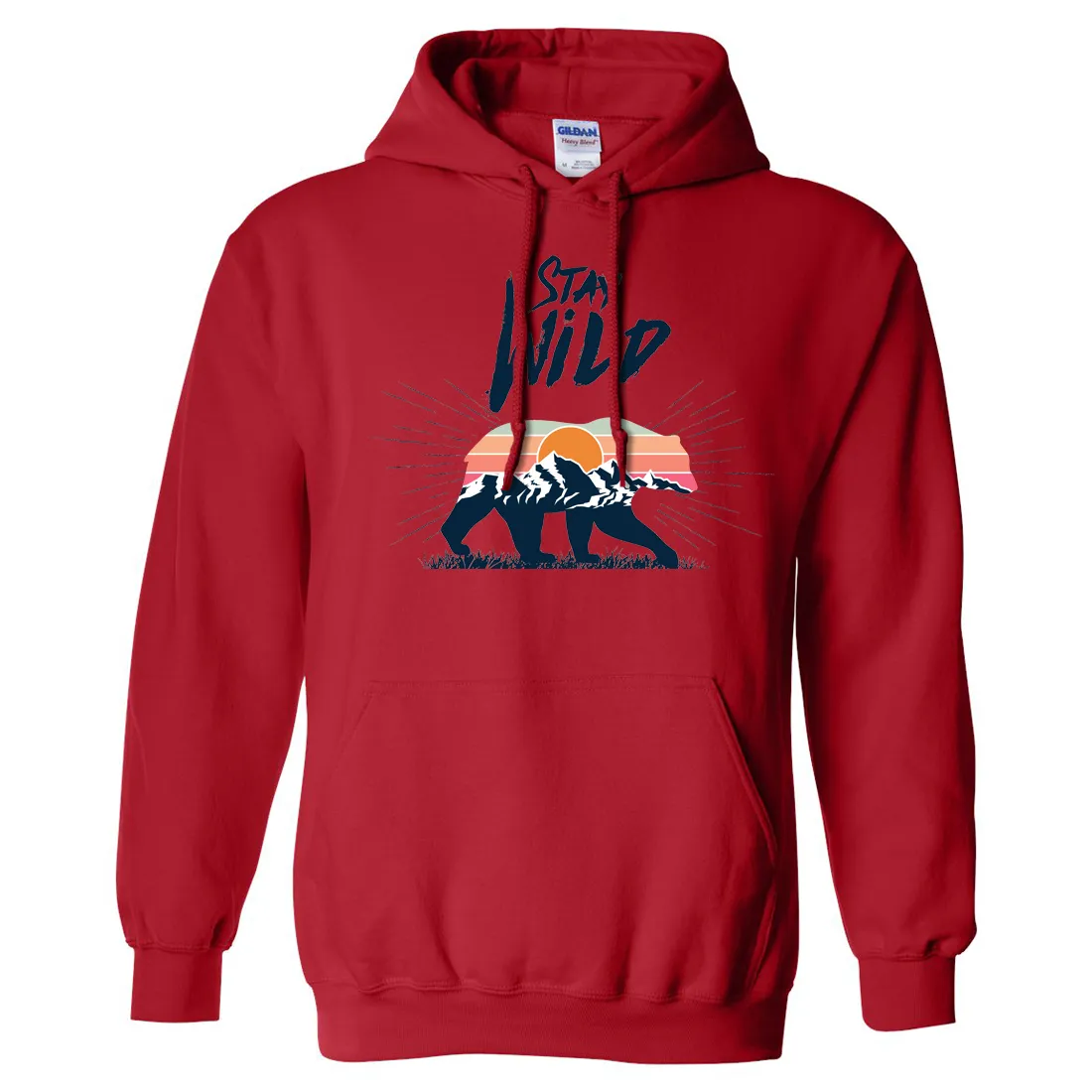 Stay Wild Sunset Bear Sweatshirt Hoodie