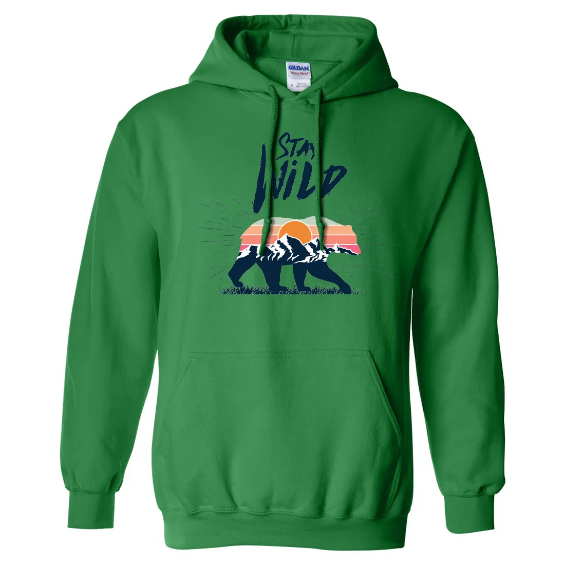Stay Wild Sunset Bear Sweatshirt Hoodie
