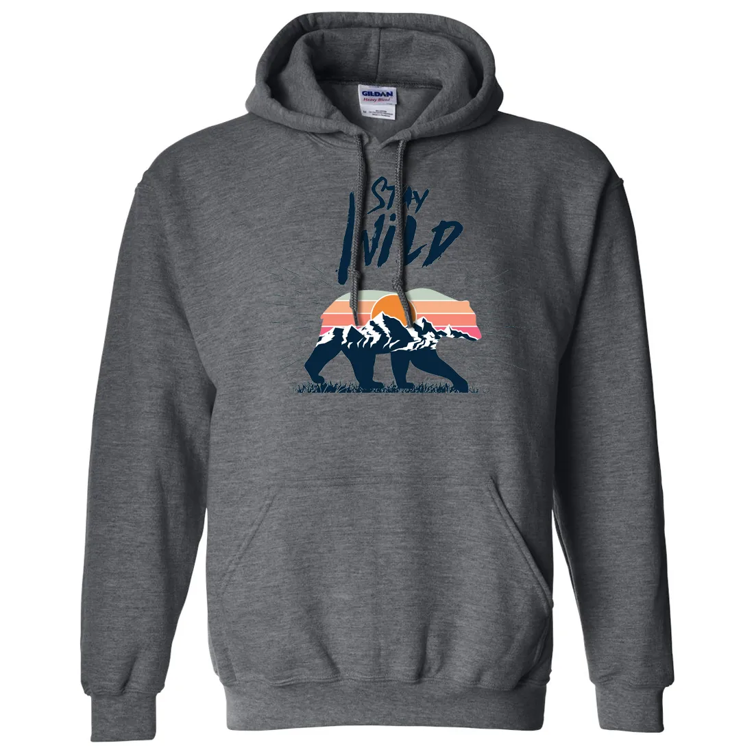 Stay Wild Sunset Bear Sweatshirt Hoodie