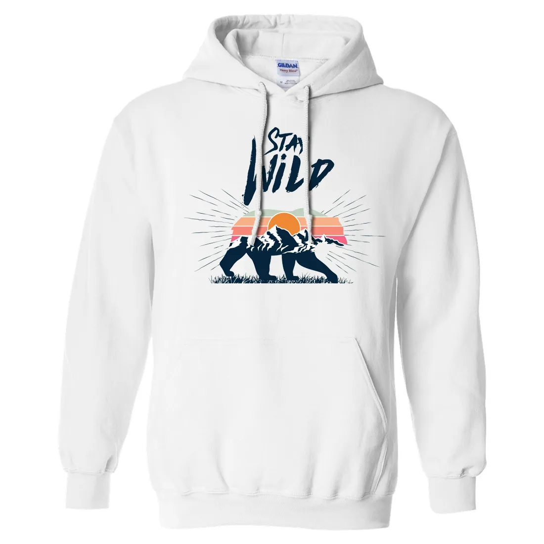 Stay Wild Sunset Bear Sweatshirt Hoodie