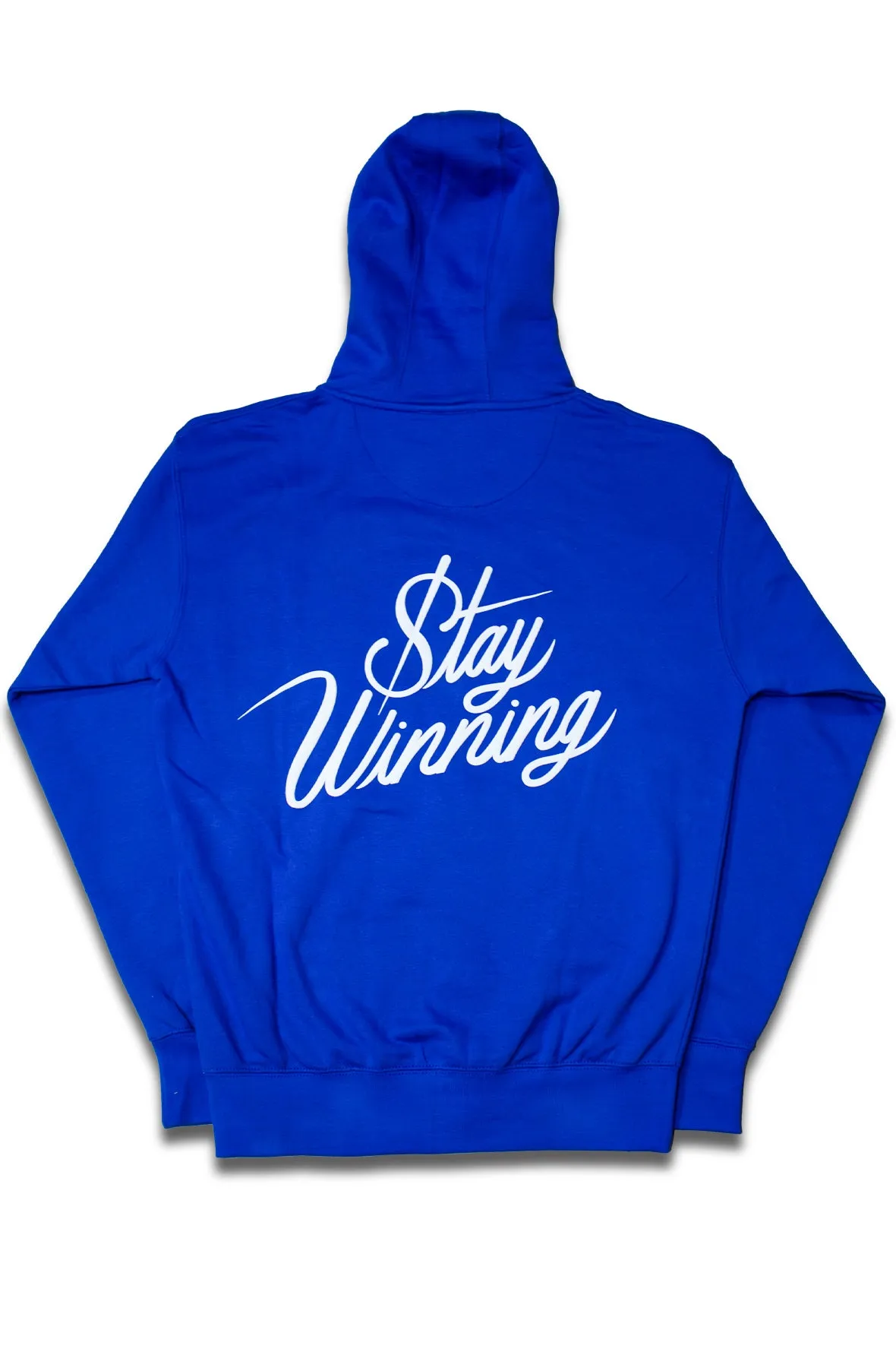 Stay Winning Never Losing Royal Blue/White Zip-Up Hoodie