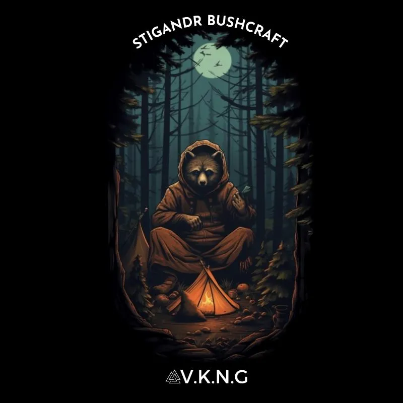 Stigandr Bushcraft Racoon  V.K.N.G™  Hoodie
