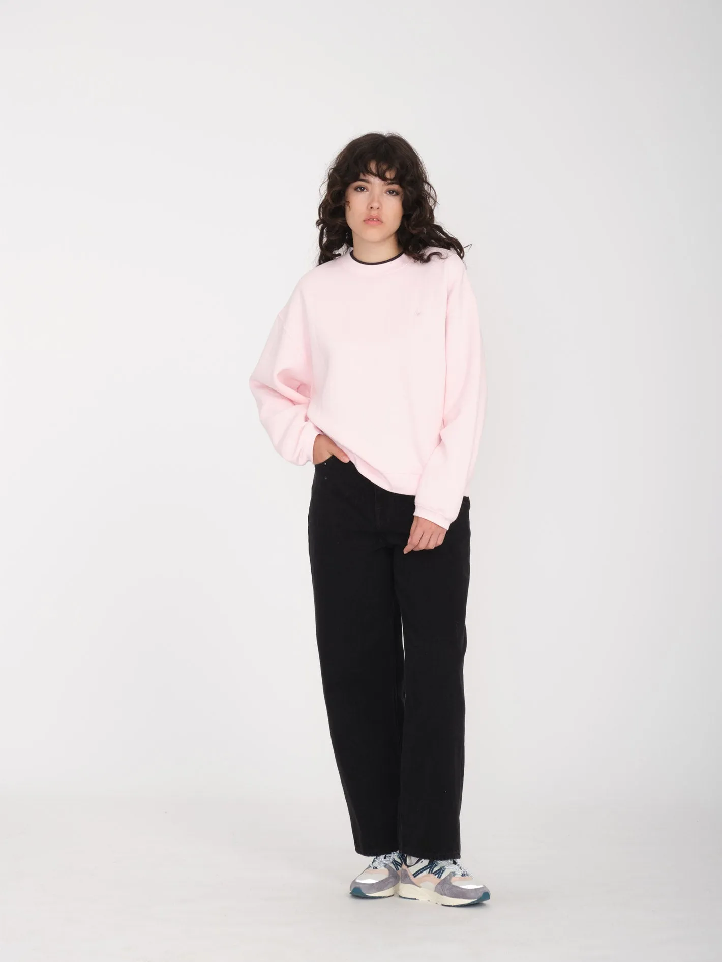 Stone Heart Up Sweatshirt - LILAC ASH