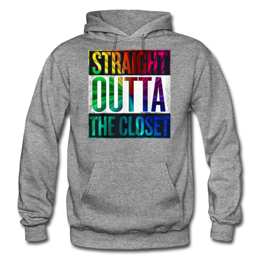 Straight Outta The Closet LGBTQ Pride Men's/Unisex Premium Adult Pullover Hoodie