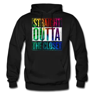 Straight Outta The Closet LGBTQ Pride Men's/Unisex Premium Adult Pullover Hoodie