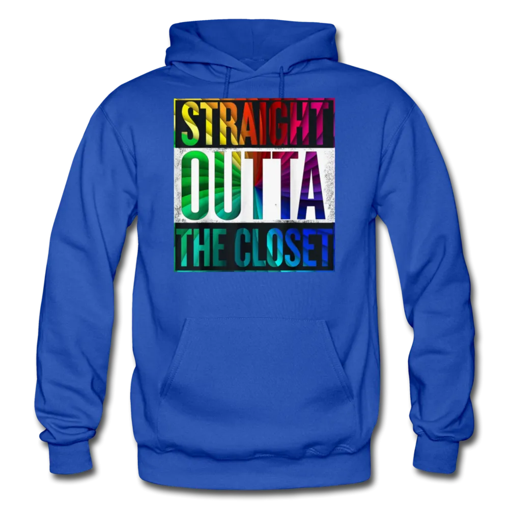 Straight Outta The Closet LGBTQ Pride Men's/Unisex Premium Adult Pullover Hoodie