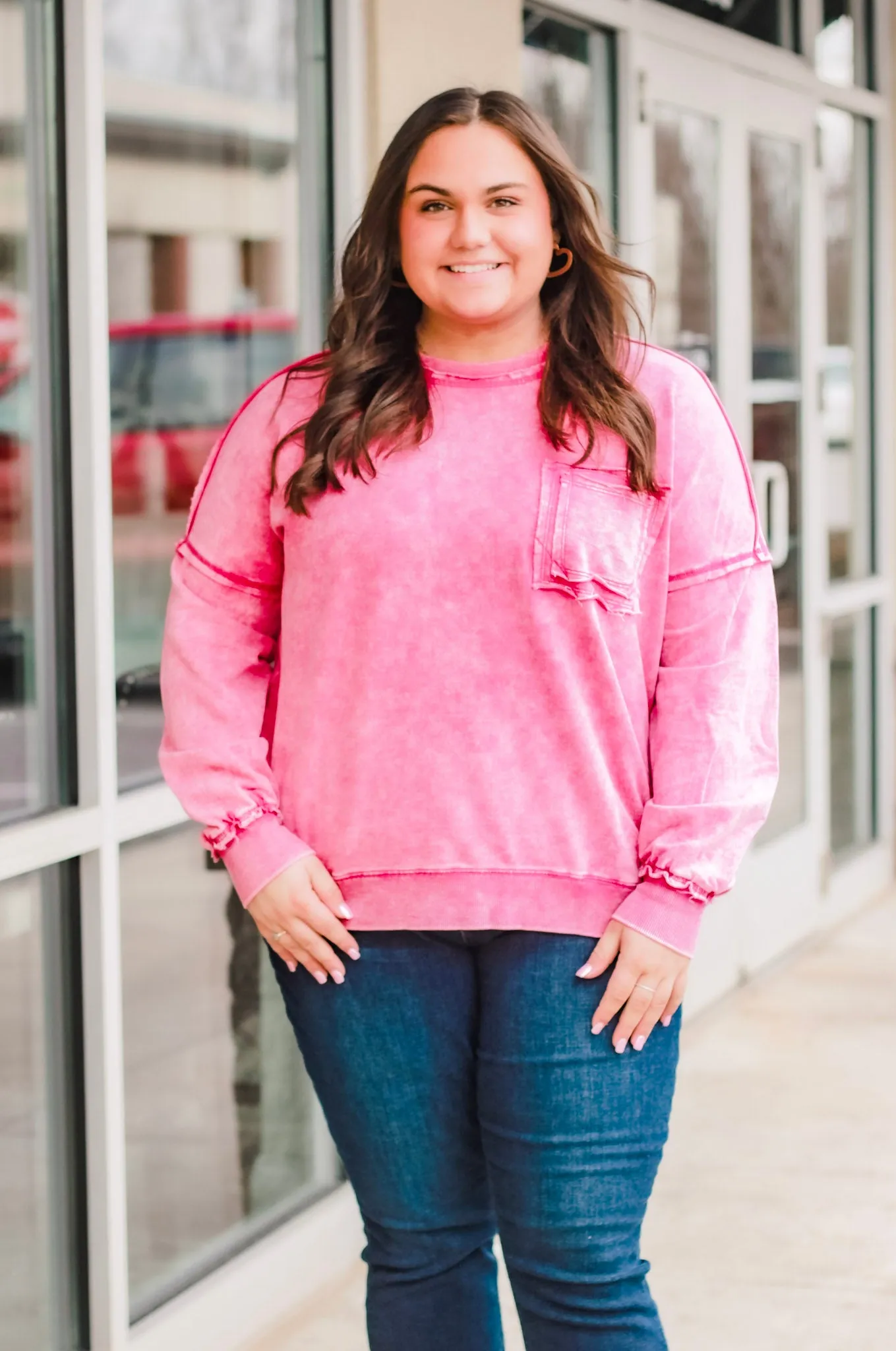 Sweat It Out Acid Wash Sweatshirt