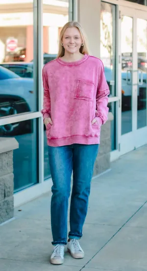 Sweat It Out Acid Wash Sweatshirt