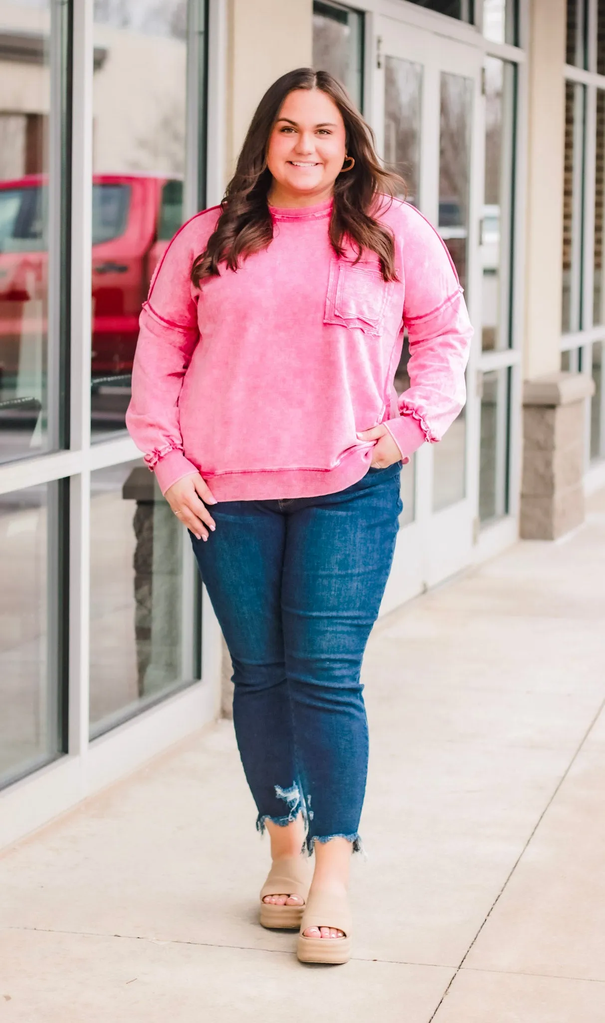 Sweat It Out Acid Wash Sweatshirt