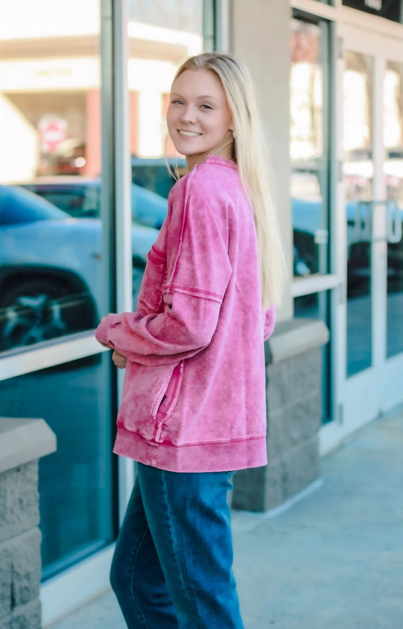 Sweat It Out Acid Wash Sweatshirt