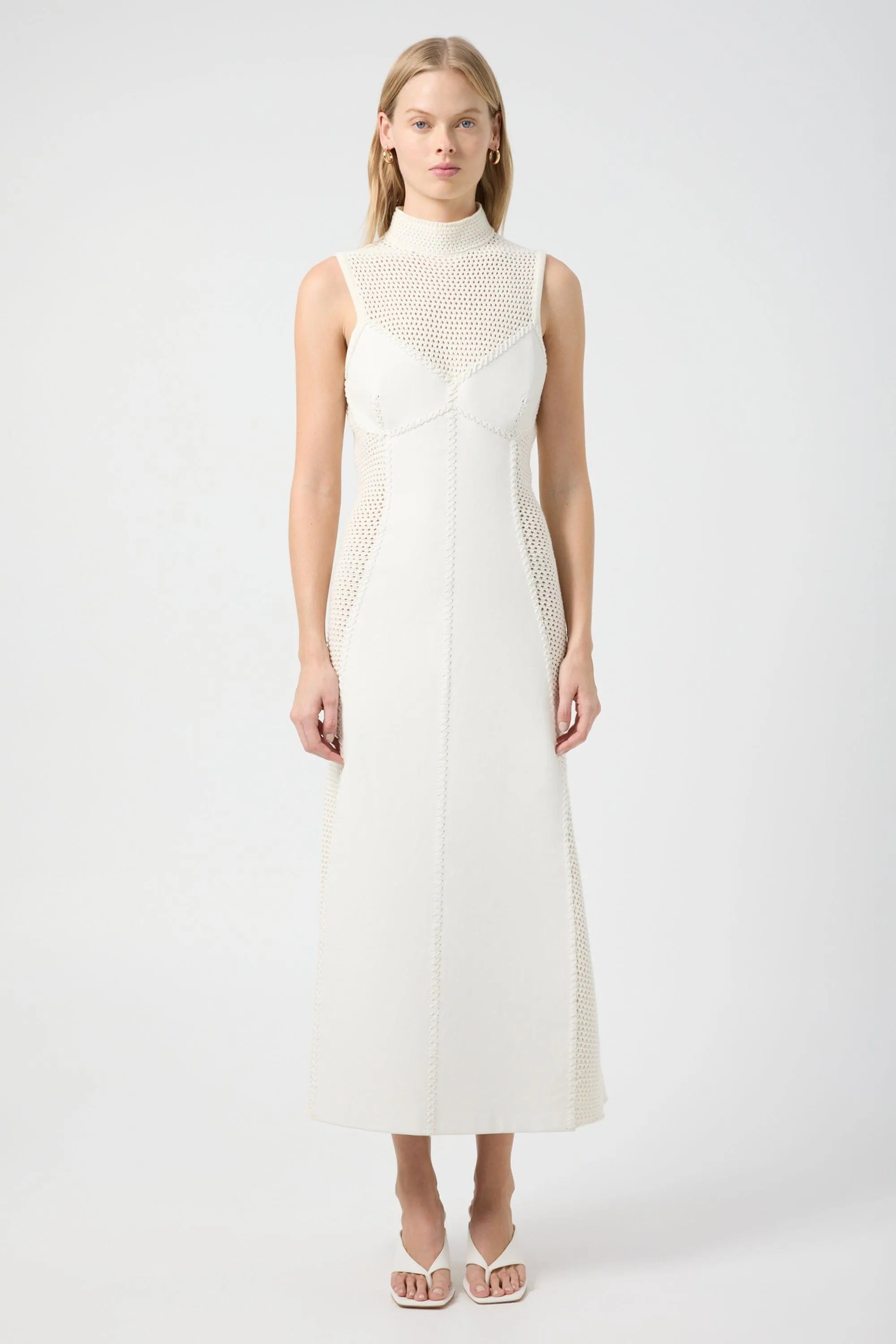 SYNERGY MIDI DRESS | VANILLA