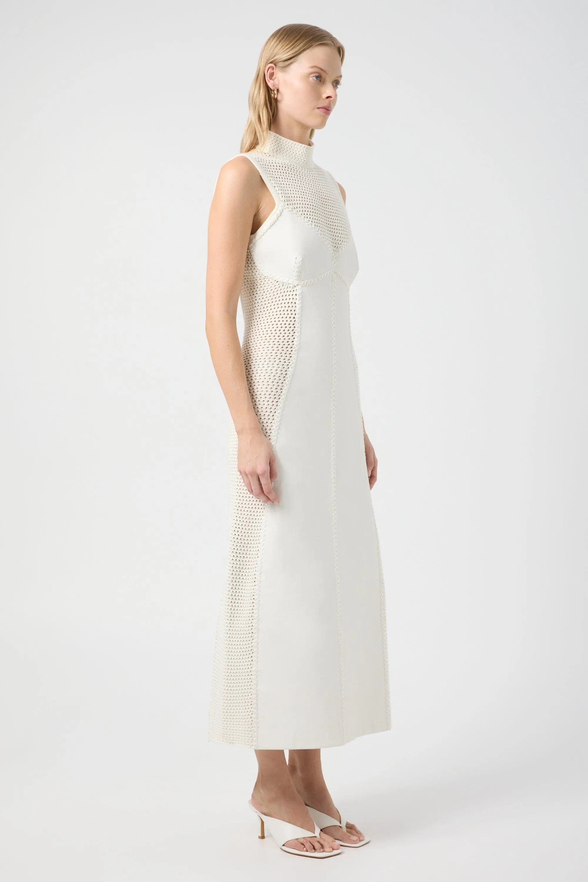 SYNERGY MIDI DRESS | VANILLA