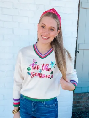 'Tis The Season Cream Sweater