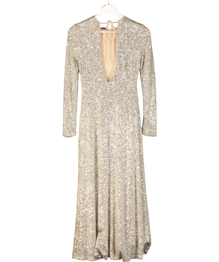 Topshop Metallic Maxi Sequin Dress UK 6
