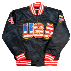 TRUMP USA SATIN JACKET (BLACK)