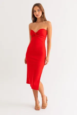 TUBE TWIST MIDI DRESS