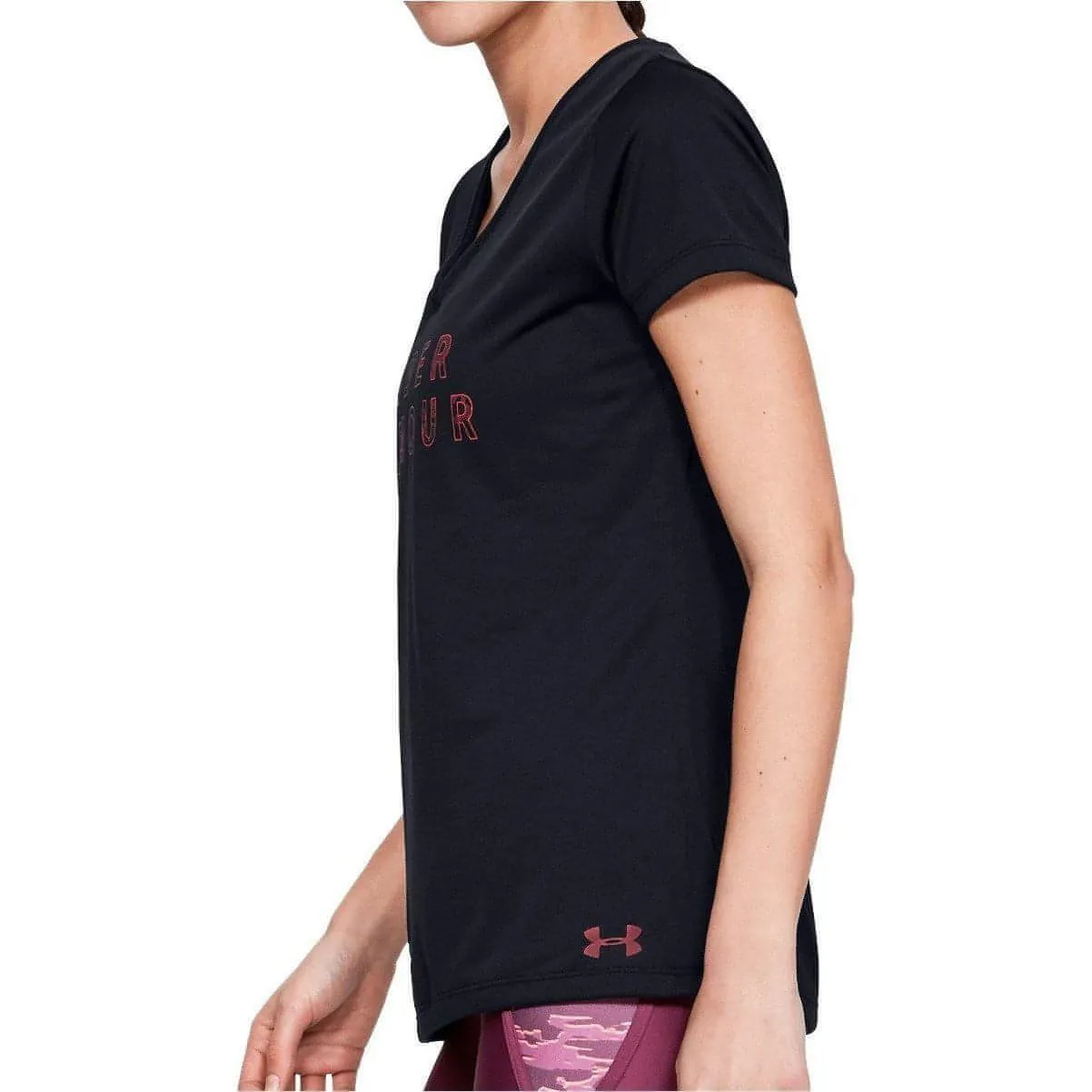 Under Armour Tech Graphic Short Sleeve Womens Training Top - Black