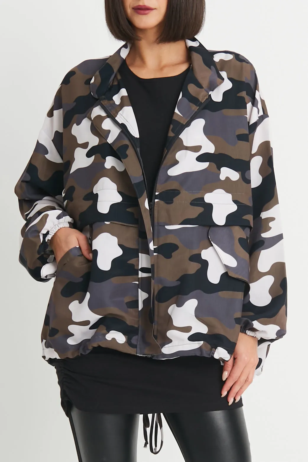 Washable Silk Bomber Jacket