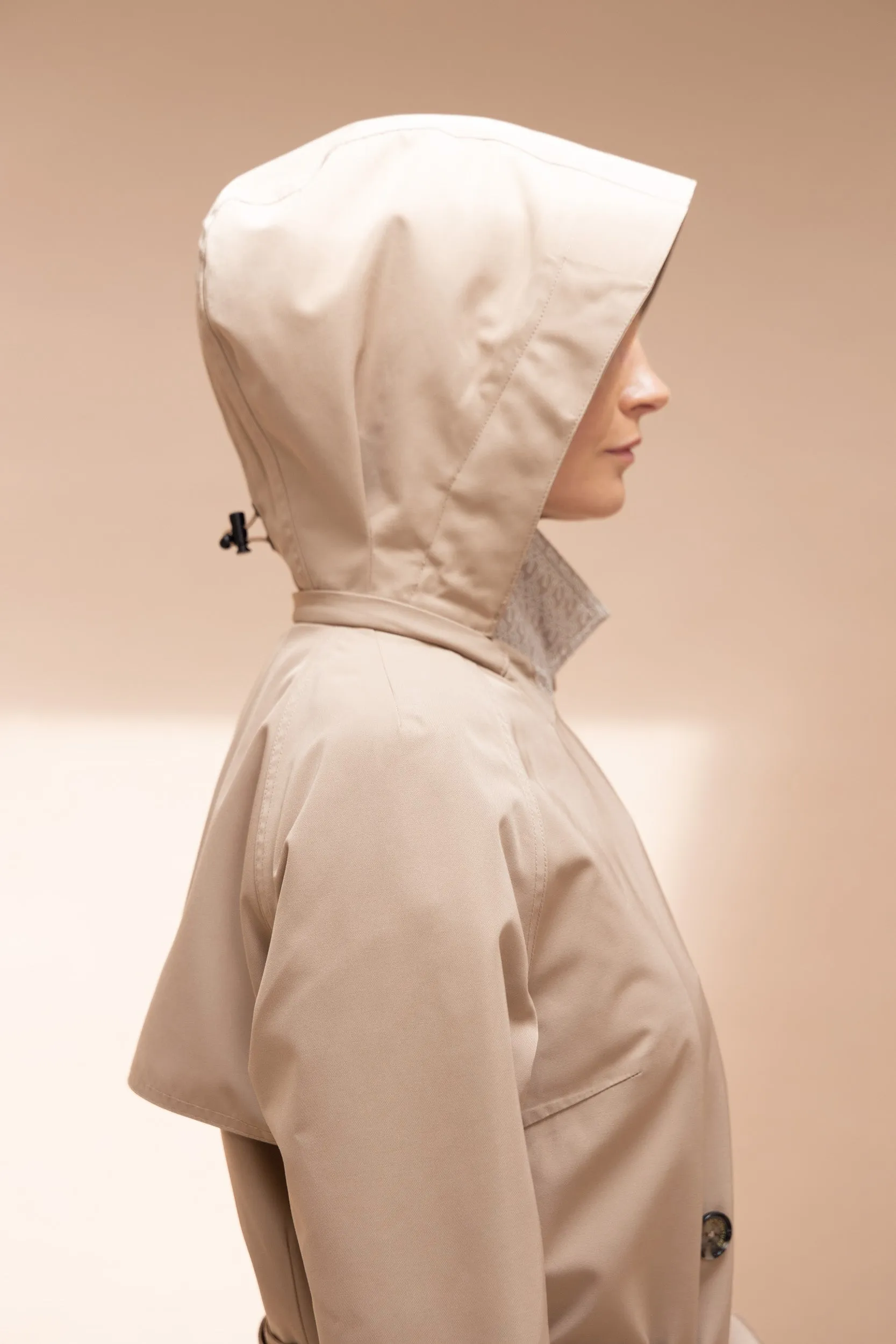 Waterproof Straight-Fit Trenchcoat  | Beige