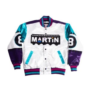 WHITE MARTIN 8 BALL SATIN JACKET