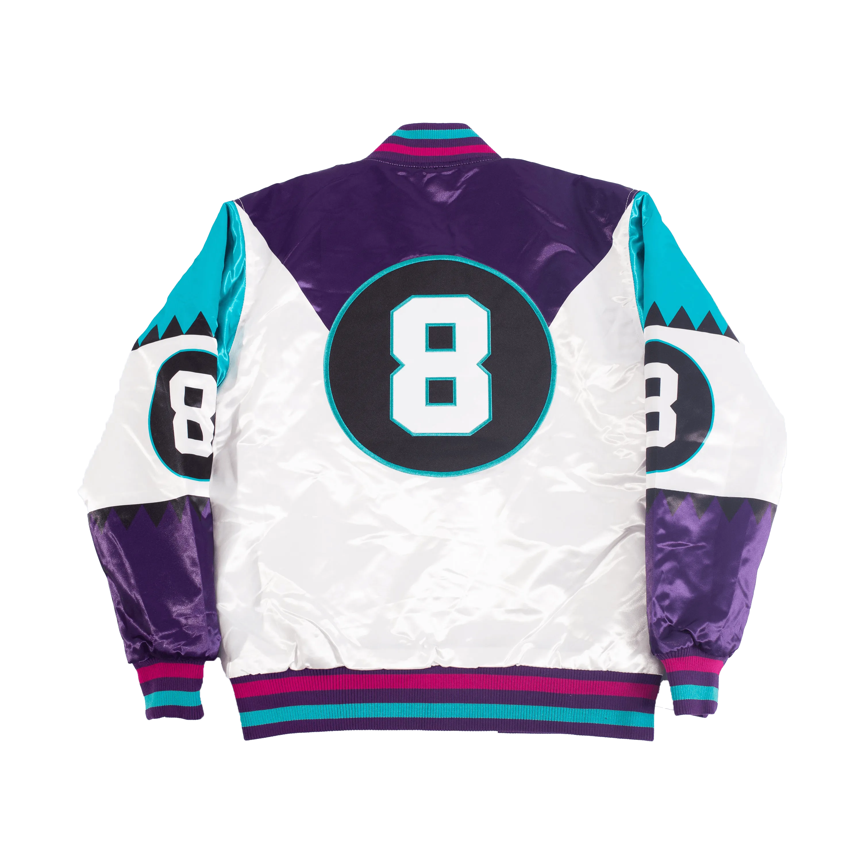 WHITE MARTIN 8 BALL SATIN JACKET