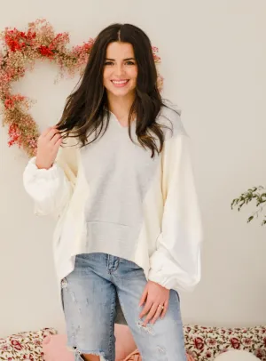 Winter Magic Cream Contrast Pullover
