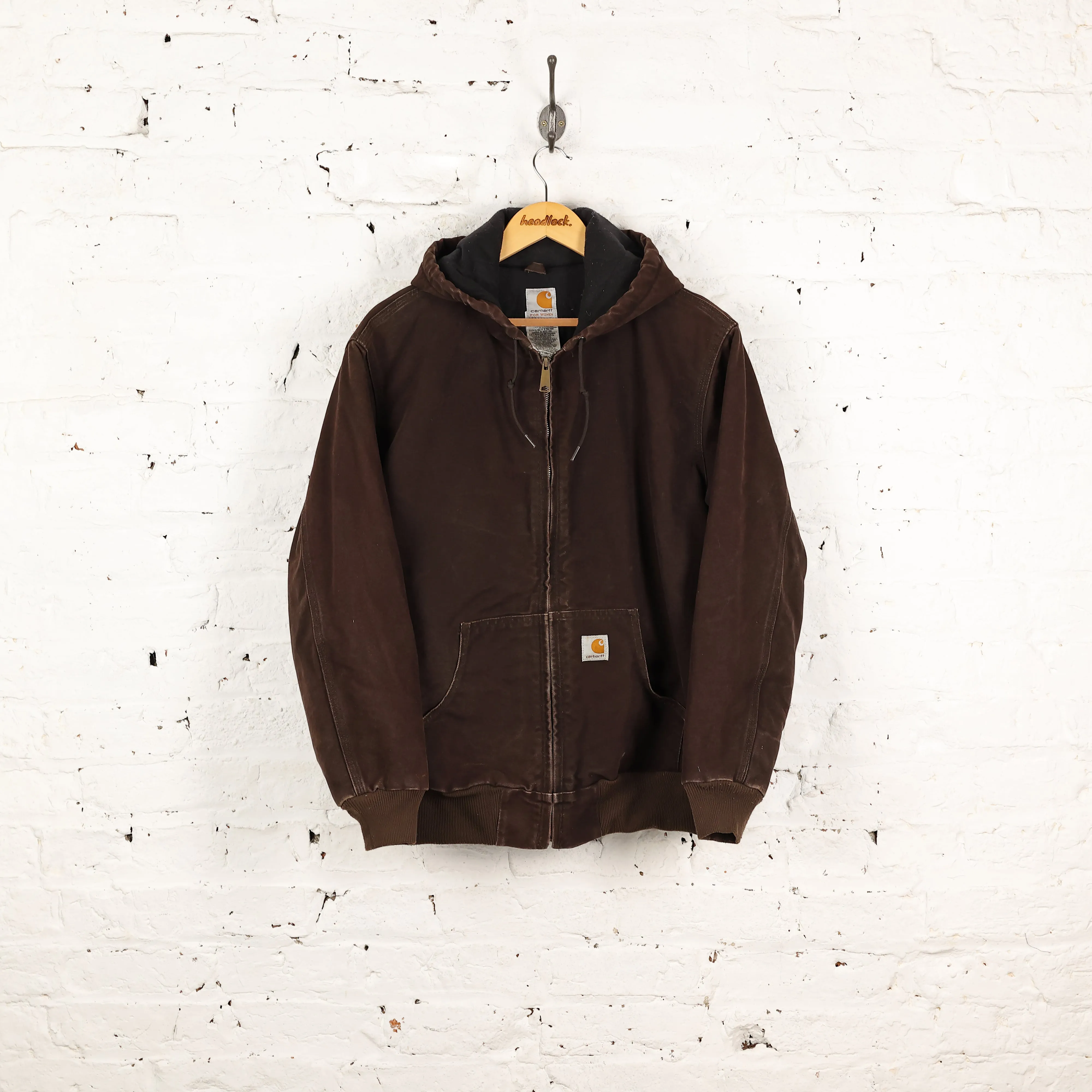 Women's Carhartt Hooded Work Jacket - Brown - Women's L