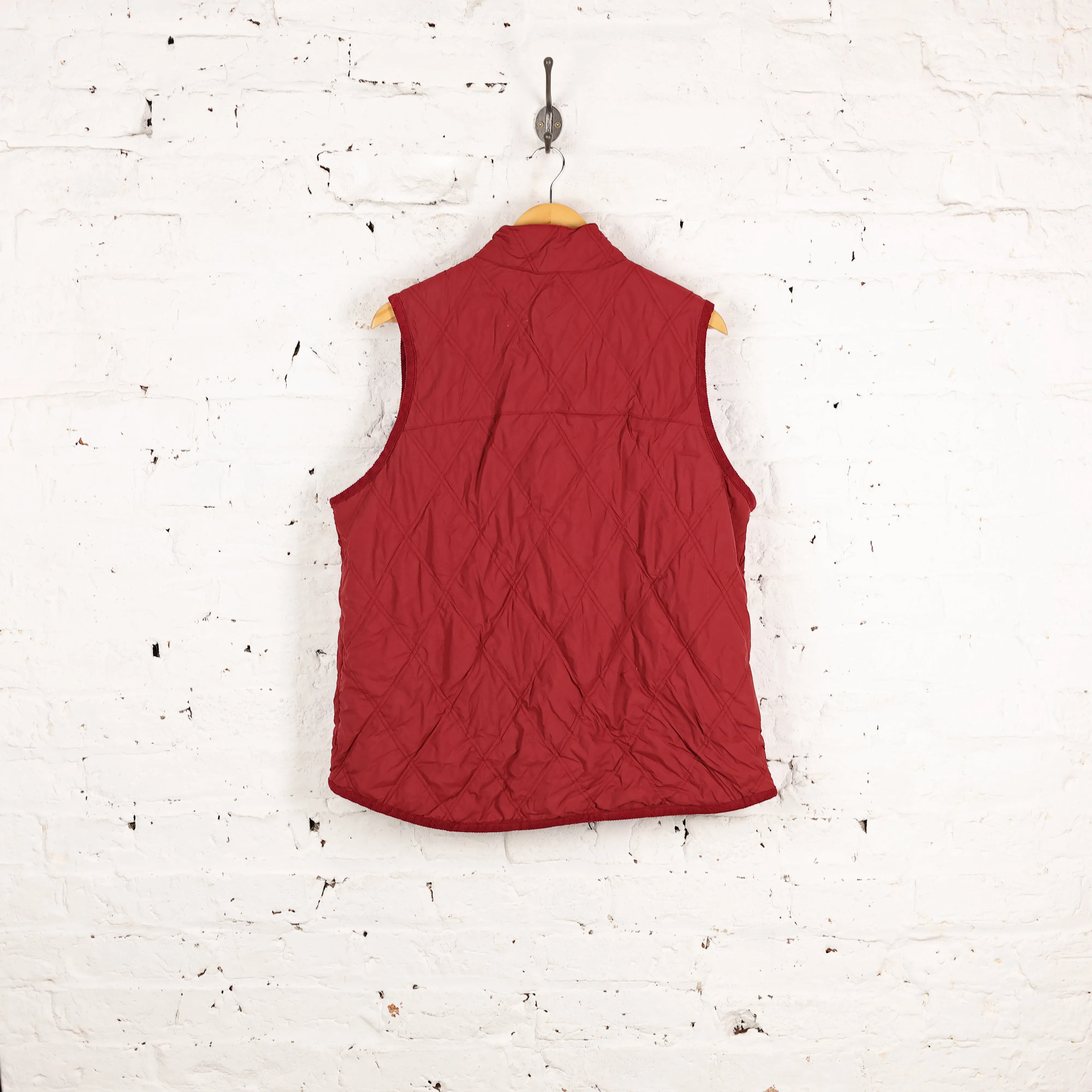 Women's Carhartt Quilted Gilet Bodywarmer Jacket - Red - Women's XL