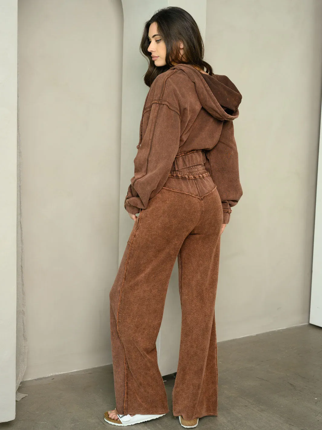 WOMEN'S FRENCH TERRY HOODED ZIP UP JACKET