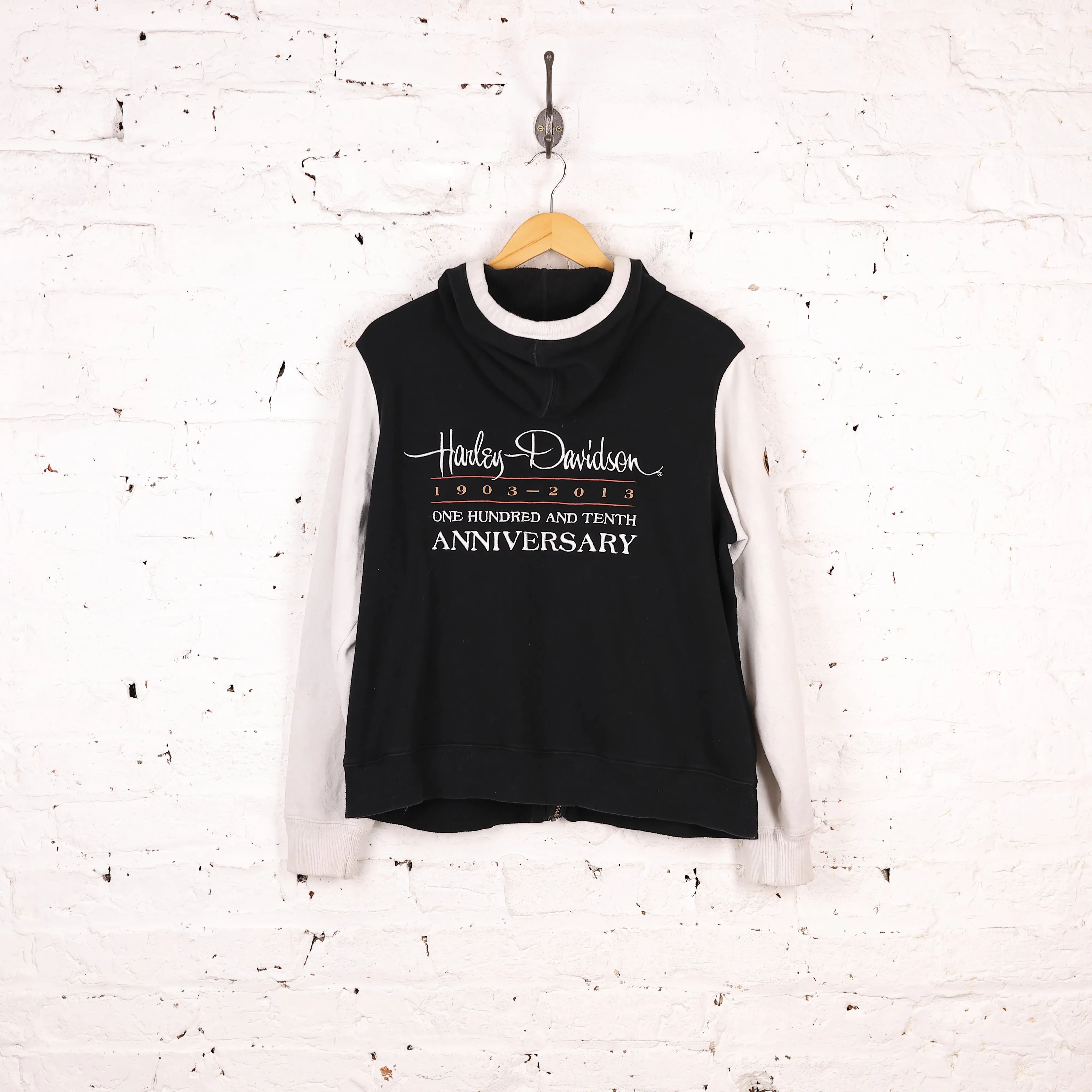 Women's Harley Davidson Zip Up Hoodie - Black - Women's XL