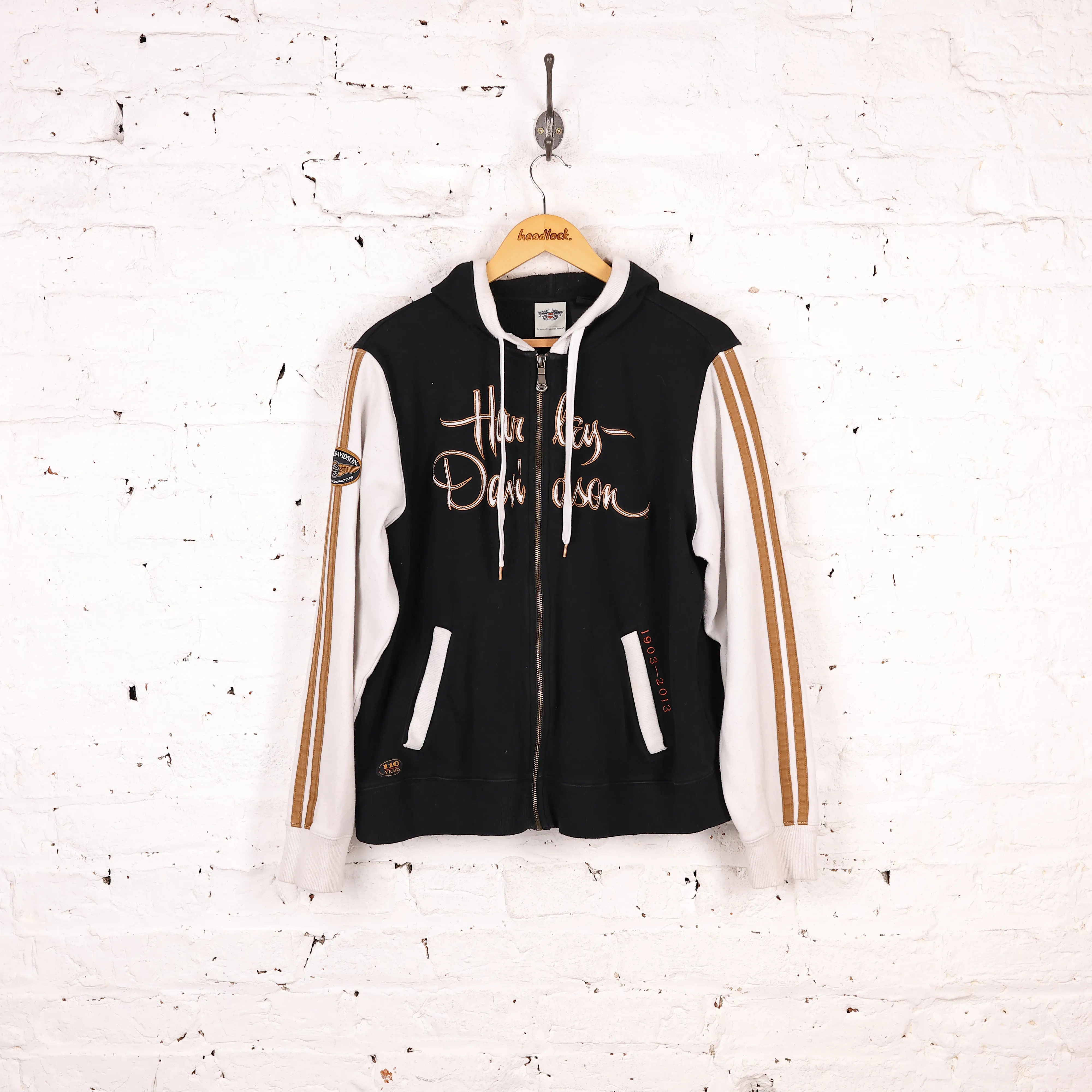 Women's Harley Davidson Zip Up Hoodie - Black - Women's XL