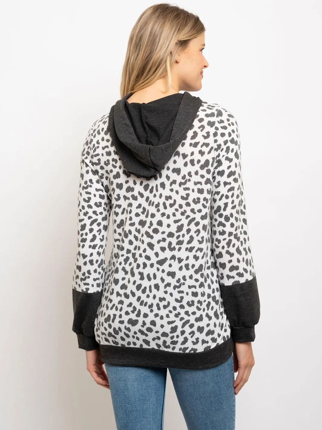 WOMEN'S HOODIE PULLOVER ANIMAL PRINT SWEATSHIRT TOP