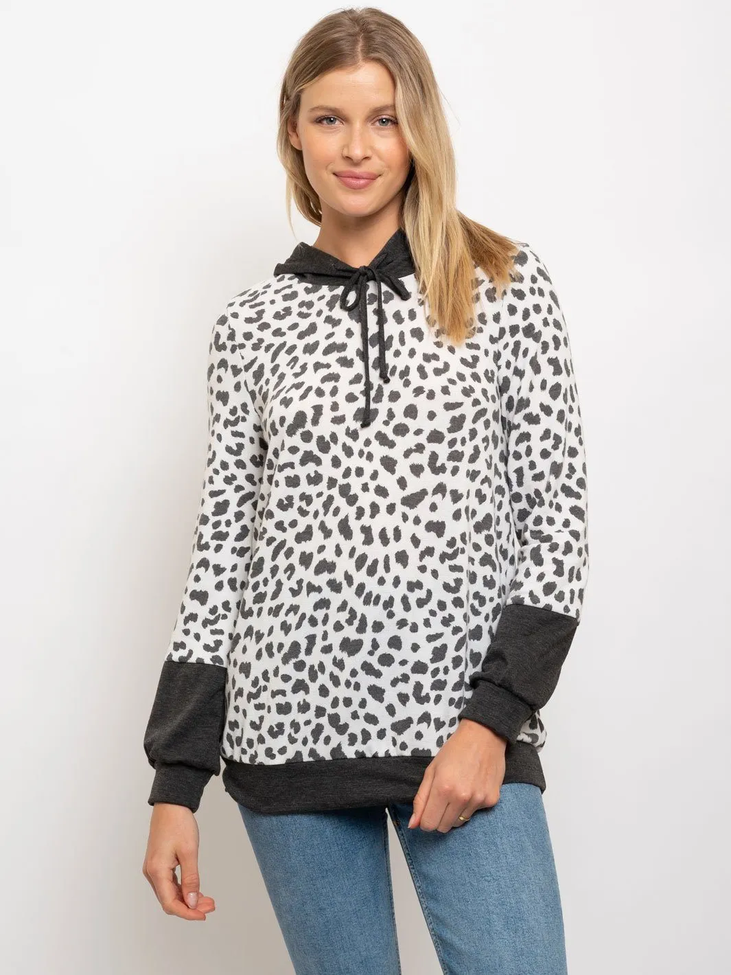 WOMEN'S HOODIE PULLOVER ANIMAL PRINT SWEATSHIRT TOP
