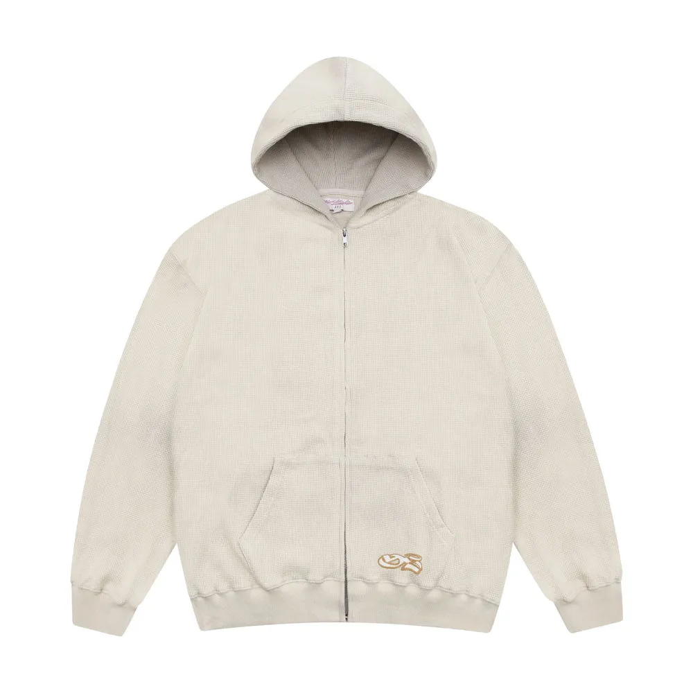 Yardsale 'Sprayed' Zip Waffle Hood (Sand)