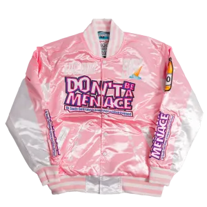 YOUTH DBAM ALL OVER SATIN JACKET PINK