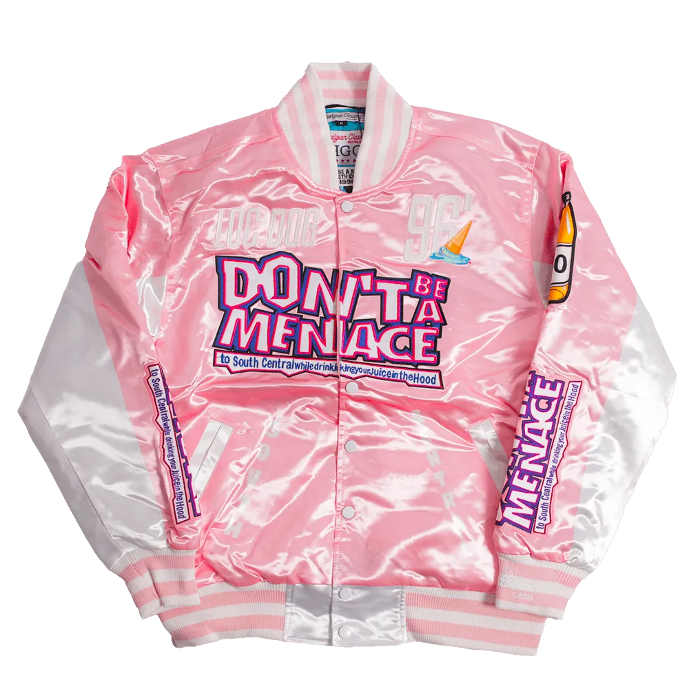 YOUTH DBAM ALL OVER SATIN JACKET PINK