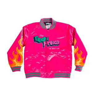 YOUTH PINK FLAME FRESH PRINCE SATIN JACKET