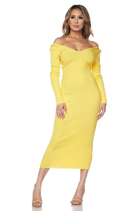 Yvette Off Shoulder Midi Dress