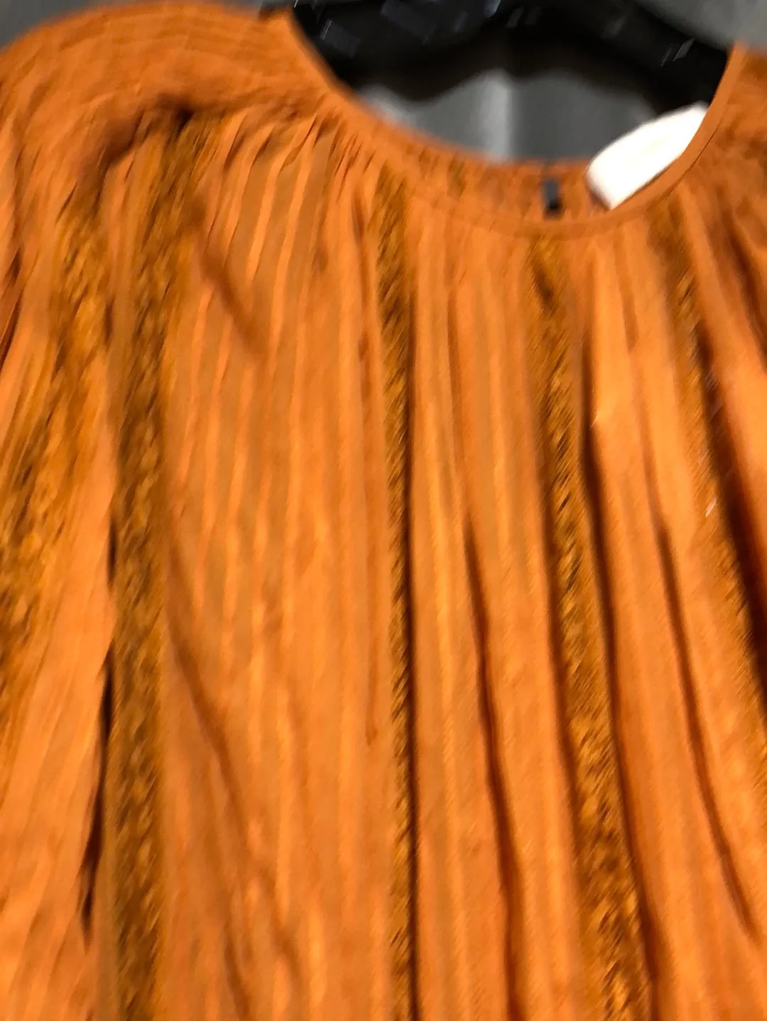 Zimmermann Burnt Orange Long Sleeve Midi Dress